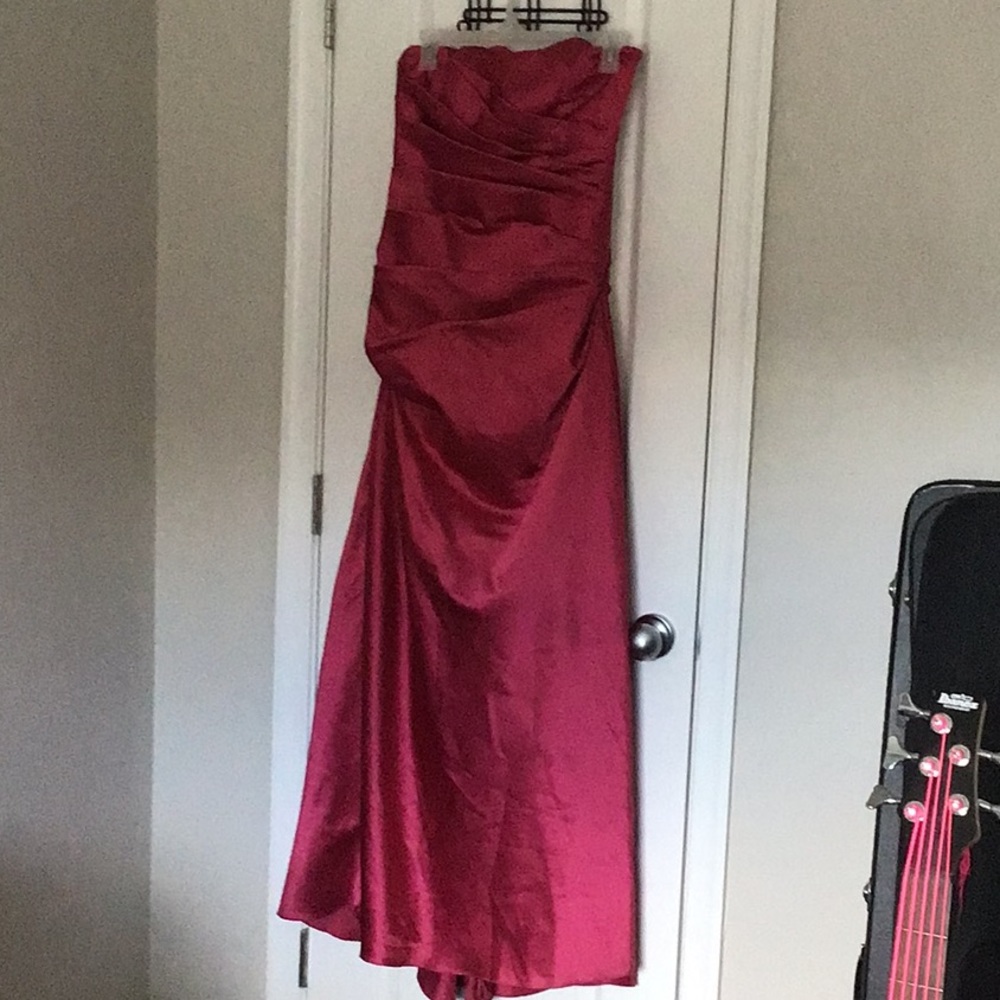 Strapless bridesmaid dress